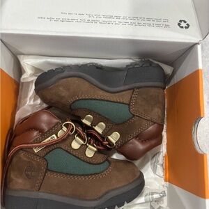 Timberland Kids Brown and Green Hiking Boots
